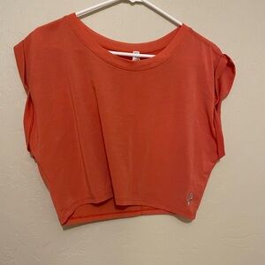 FP movement cropped athletic coral tee size L